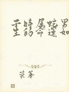 子时属蛇男孩出生的命运如何呢封面