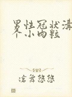 男性冠状沟有两个小肉粒