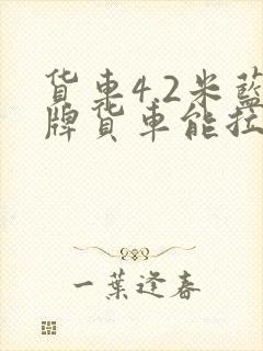 货车4.2米蓝牌货车能拉多少吨