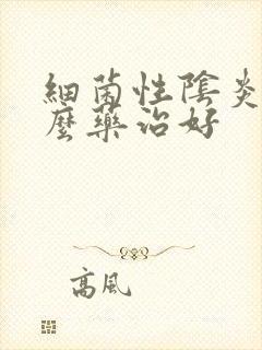 细菌性阴炎用什么药治好