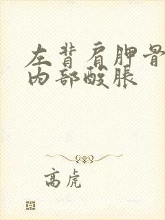 左背肩胛骨下部内部酸胀