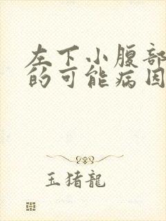 左下小腹部疼痛的可能病因