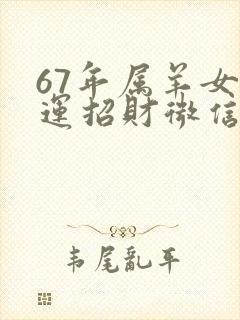 67年属羊女转运招财微信头像