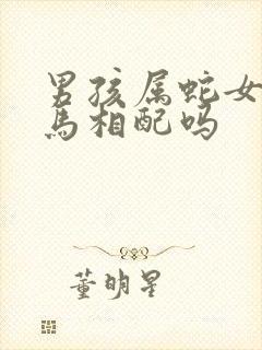 男孩属蛇女孩属马相配吗