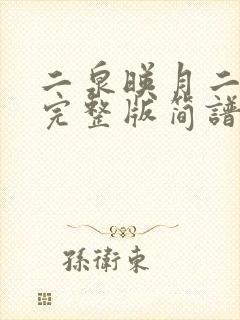 二泉映月二胡曲完整版简谱