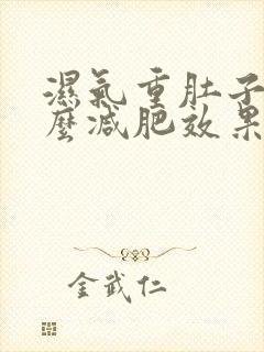 湿气重肚子大怎么减肥效果好