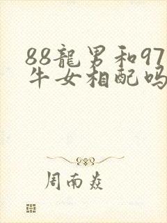 88龙男和97牛女相配吗