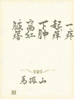 腋窝下起一片疙瘩红肿痒疼痛封面