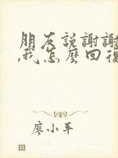 朋友说谢谢理解,我怎么回复