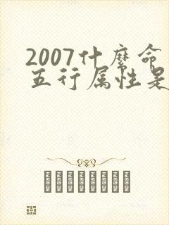2007什么命五行属性是什么