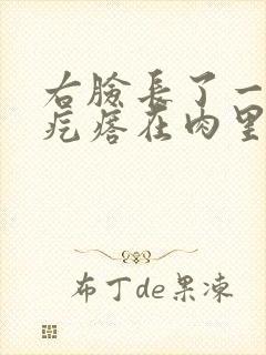 右脸长了一个硬疙瘩在肉里