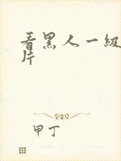 看黑人一级黄色片封面