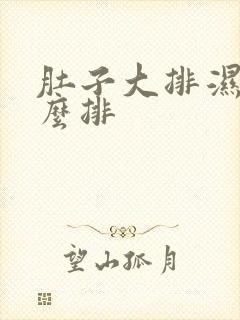 肚子大排湿气怎么排