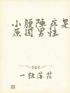 小腹阵疼是什么原因男性