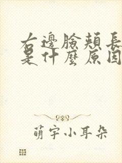 右边脸颊长粉刺是什么原因封面