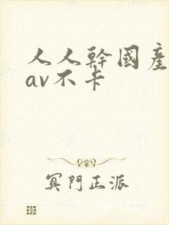 人人干国产高清av不卡