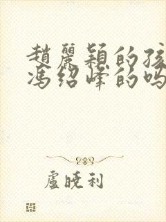 赵丽颖的孩子是冯绍峰的吗封面