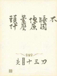 头晕但睡不着是什么原因