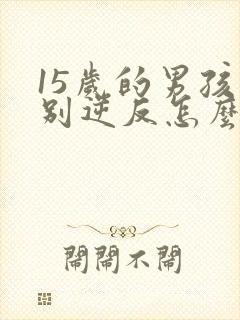 15岁的男孩特别逆反怎么办