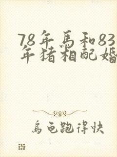 78年马和83年猪相配婚姻如何