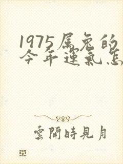 1975属兔的今年运气怎样女人