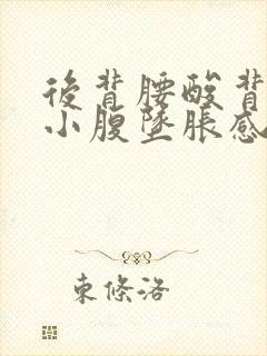 后背腰酸背痛 小腹坠胀感严重