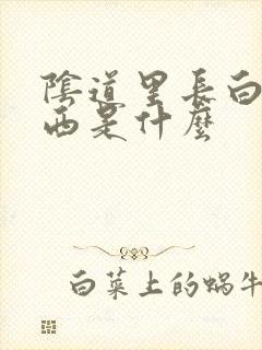 阴道里长白色东西是什么