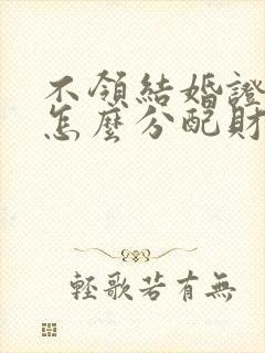 不领结婚证离婚怎么分配财产