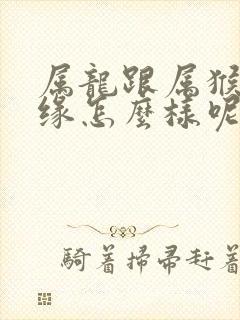 属龙跟属猴的姻缘怎么样呢