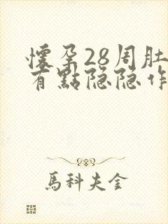 怀孕28周肚子有点隐隐作痛是怎么回事封面