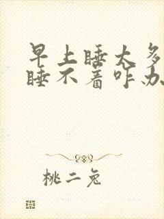 早上睡太多晚上睡不着咋办