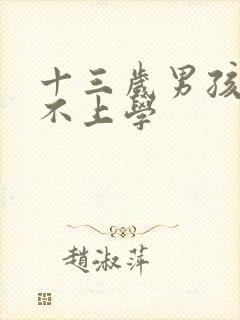 十三岁男孩叛逆不上学