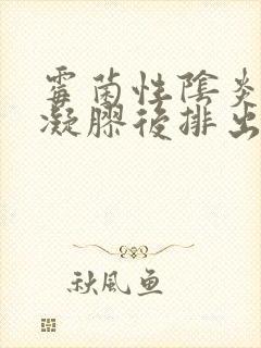 霉菌性阴炎用了凝胶后排出豆腐渣封面