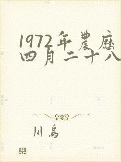 1972年农历四月二十八日女人命运