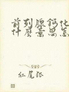 前列腺钙化灶是什么意思怎么治疗