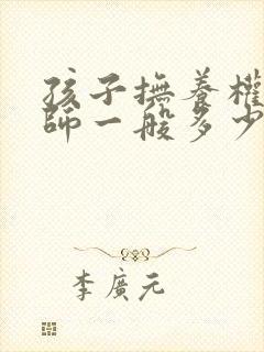 孩子抚养权请律师一般多少钱封面