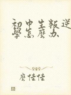 初中生叛逆期厌学怎么办封面