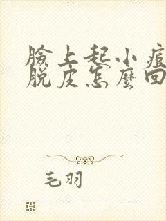 脸上起小痘痘还脱皮怎么回事封面