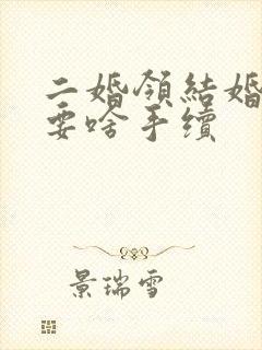 二婚领结婚证需要啥手续