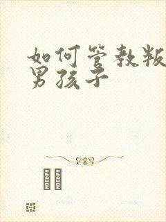 如何管教叛逆的男孩子