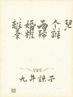 离婚两个儿子抚养权归谁