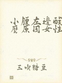 小腹左边酸痛什么原因女性封面