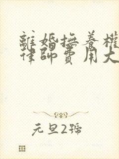 离婚抚养权起诉律师费用大概要多少封面