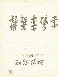 起诉要孩子抚养权需要多少钱