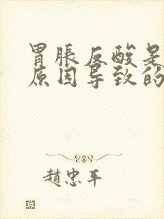 胃胀反酸是什么原因导致的封面