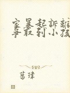 家暴起诉离婚能争取到小孩抚养权么