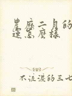 农历二月的马命运怎么样