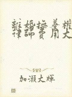 离婚抚养权起诉律师费用大概要多少