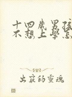 十四岁男孩叛逆不想上学怎么办