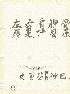 左右肩胛骨后背疼是什么原因引起的女性